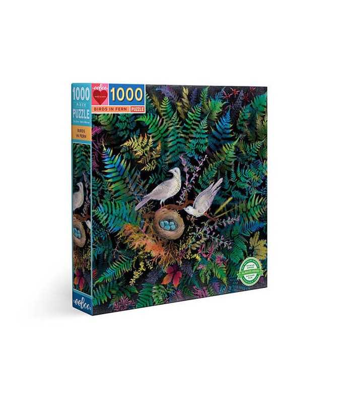 Puzzle - Birds in fern (1000 pcs)