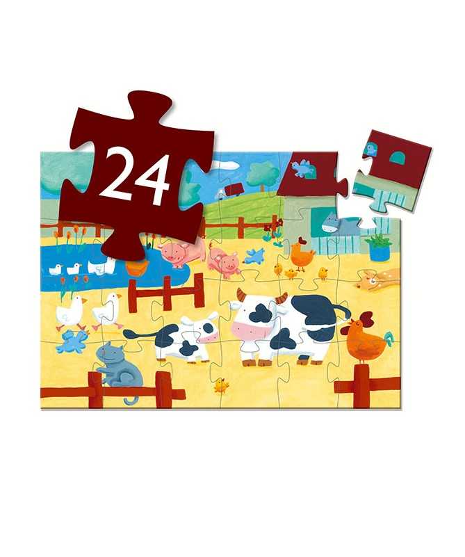 Puzzle - Les vaches à la ferme (24 pcs)