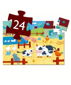 Puzzle - Les vaches à la ferme (24 pcs)