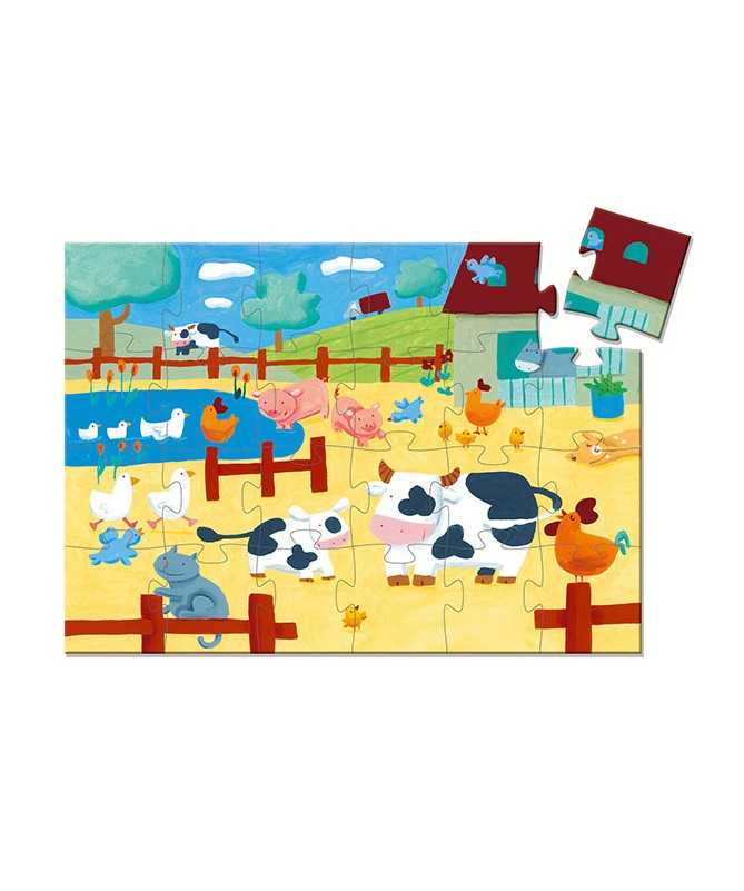 Puzzle - Les vaches à la ferme (24 pcs)