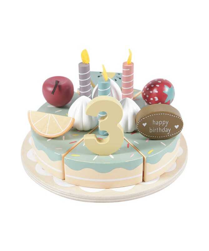 Gâteau d'anniversaire en bois - 26 pcs