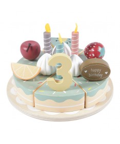 Gâteau d'anniversaire en bois - 26 pcs