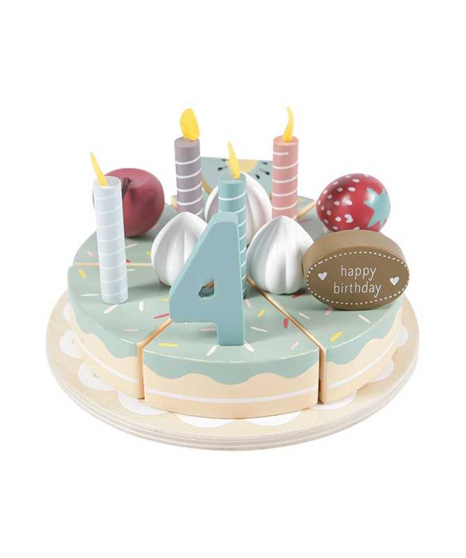 Dinette - Gâteau d'anniversaire en bois - 26 pcs - Jouets d'imitation -  Baraka Jeux