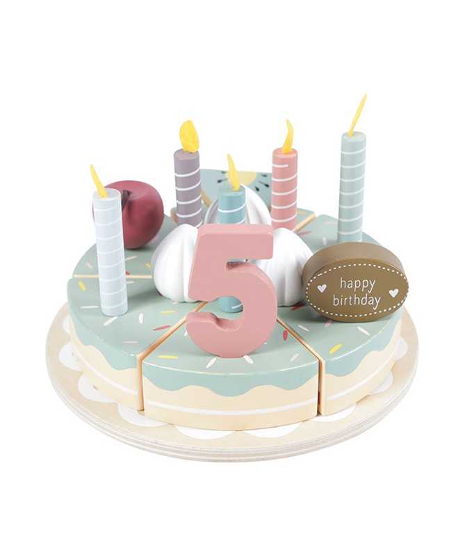 Gâteau d'anniversaire en bois - 26 pcs