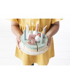 Gâteau d'anniversaire en bois - 26 pcs