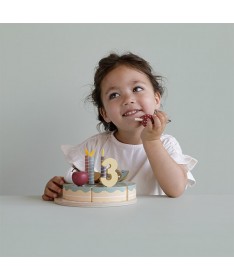 Gâteau d'anniversaire en bois - 26 pcs