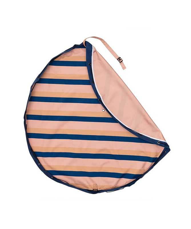 Outdoor - Tapis et sac de jeu - Rayures Mokka Outdoor - Tapis et sac de jeu - Rayures Mokka
