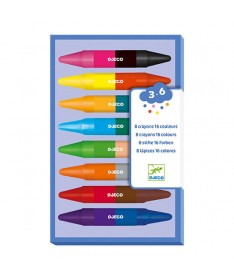 8 crayons de cire