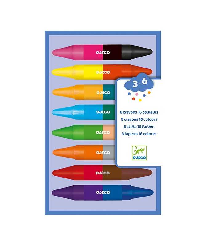 8 crayons de cire