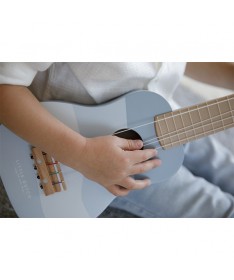 Guitare en bois - bleue
