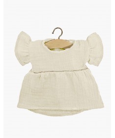 Robe Daisy en coton double gaze - Écru - Poupée Gordis