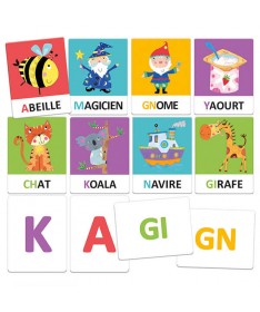 Flashcards Alphabet Tactile et Phonétique Montessori