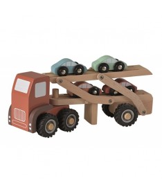 Camion porte voitures en bois