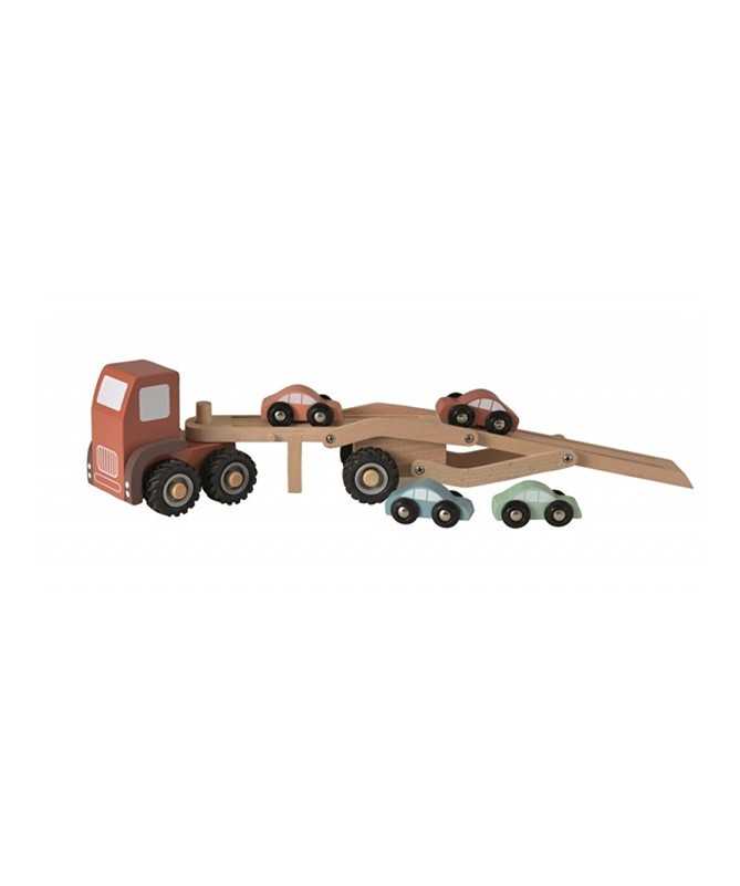 Camion porte voitures en bois