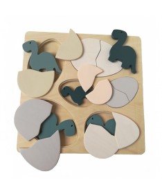 Puzzle en bois - Dino & Oeufs