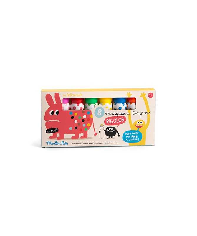 Boite 8 marqueurs tampons - Les Schmouks Boite 8 marqueurs tampons - Les Schmouks