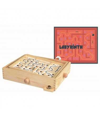 Jeu de labyrinthe bois standard avec obstacles adresse et