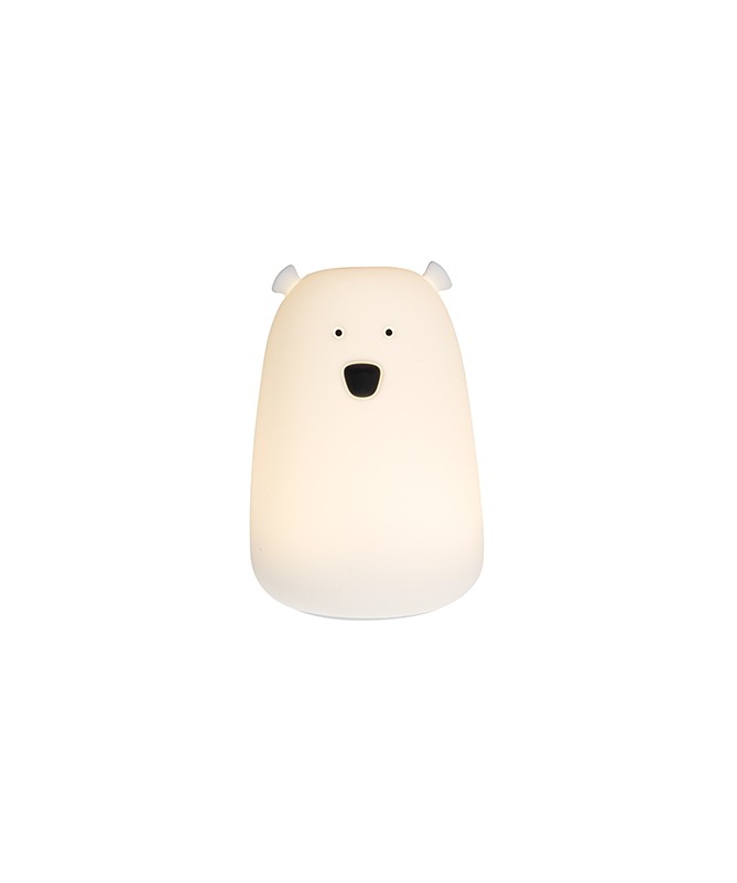 Ours blanc - veilleuse tactile en silicone - Teo - Décoration ludique -  Baraka Jeux