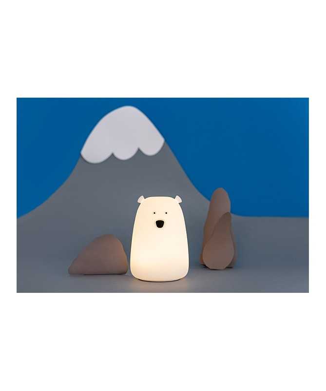 Baleine veilleuse tactile en silicone - Teo Ours blanc