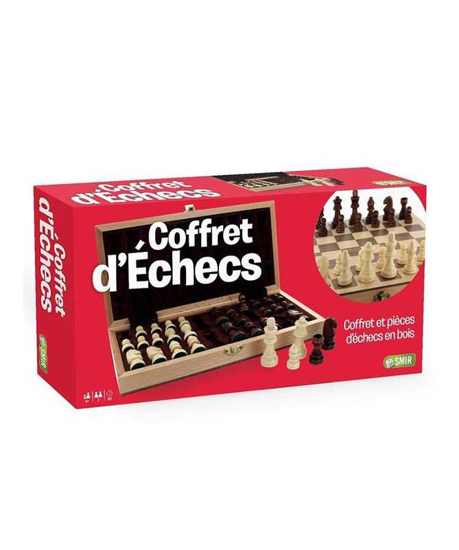 Coffret d'échecs pliant - en Hêtre