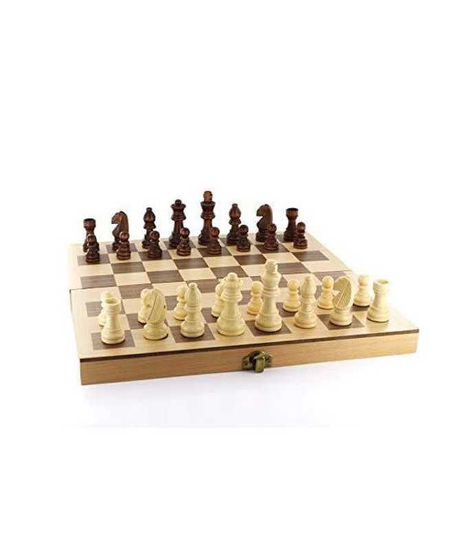 Coffret d'échecs pliant - en Hêtre