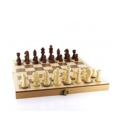 Coffret d'échecs pliant - en Hêtre