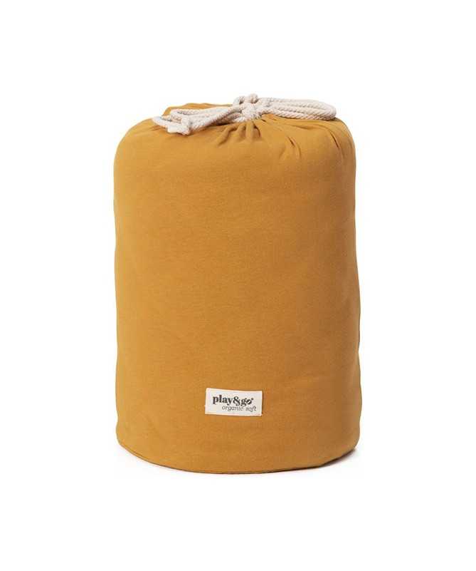 Tapis d'éveil matelassé et sac de jouets - Soft - Coton biologique - Mustard Chai Tea Tapis d'éveil matelassé et sac de jouets - Soft - Coton biologique - Mustard Chai Tea