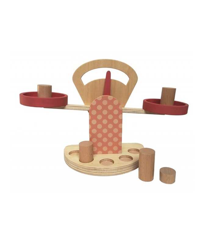 Balance en bois - Accessoire marchande Balance en bois - Accessoire marchande