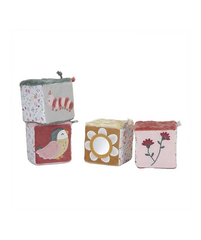 Lot de 4 cubes doux - Flowers & Butterflies Lot de 4 cubes doux - Flowers & Butterflies