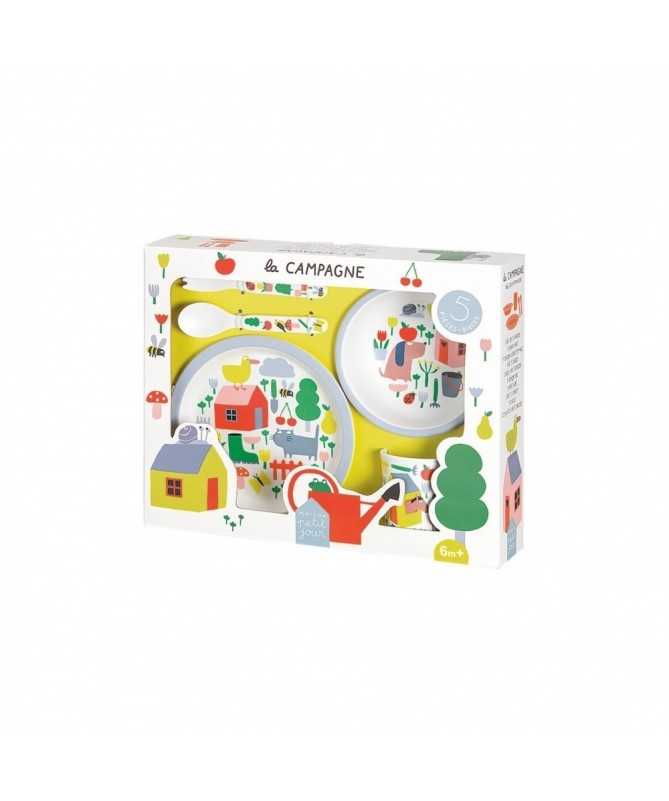 Coffret cadeau 5 pièces - Vaisselles - La campagne Coffret cadeau 5 pièces - Vaisselles - La campagne