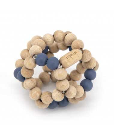 Balle de préhension en bois - Bleu - FSC