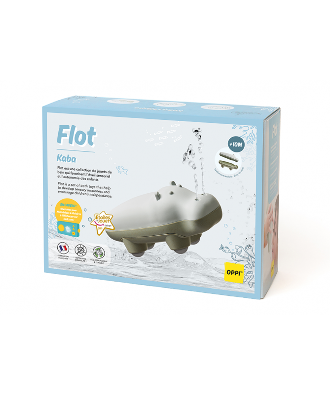 Jouet de bain - Kaba l'Hippopotame - Gamme Flot - Jouets d'éveil