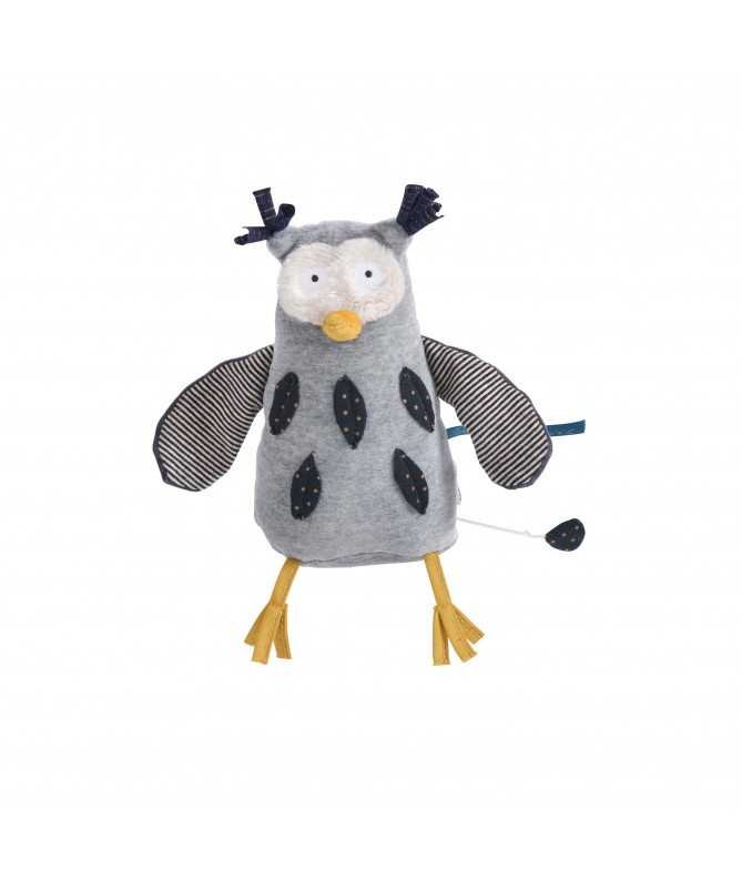 Poupée musique hibou - Les Moustaches Poupée musique hibou - Les Moustaches