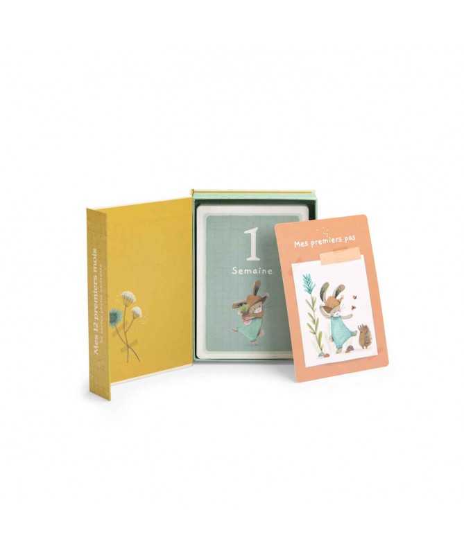 Cartes Mes 12 premiers mois - Trois petits lapins Cartes Mes 12 premiers mois - Trois petits lapins