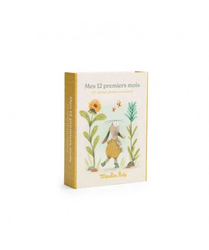 Cartes Mes 12 premiers mois - Trois petits lapins Cartes Mes 12 premiers mois - Trois petits lapins