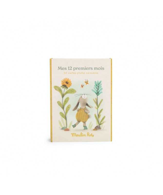 Cartes Mes 12 premiers mois - Trois petits lapins Cartes Mes 12 premiers mois - Trois petits lapins