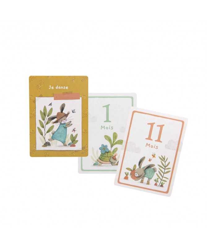 Cartes Mes 12 premiers mois - Trois petits lapins