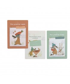 Cartes Mes 12 premiers mois - Trois petits lapins