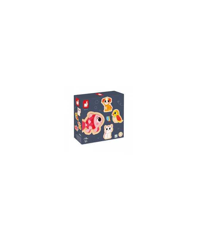 4 puzzles évolutifs - Animaux de compagnie 4 puzzles évolutifs - Animaux de compagnie