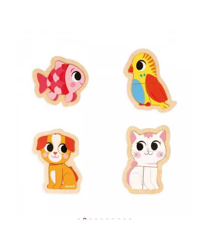 4 puzzles évolutifs - Animaux de compagnie 4 puzzles évolutifs - Animaux de compagnie