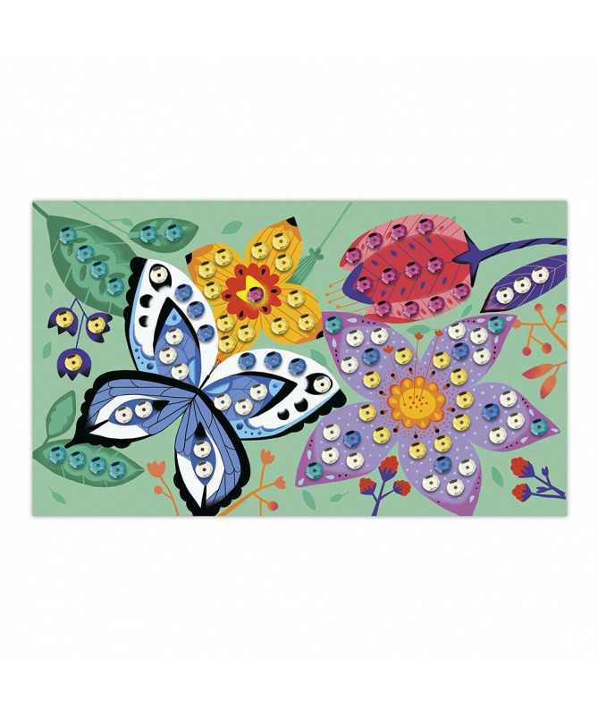 Kit créatif - Sequins à coller - Jardin Merveilleux Kit créatif - Sequins à coller - Jardin Merveilleux