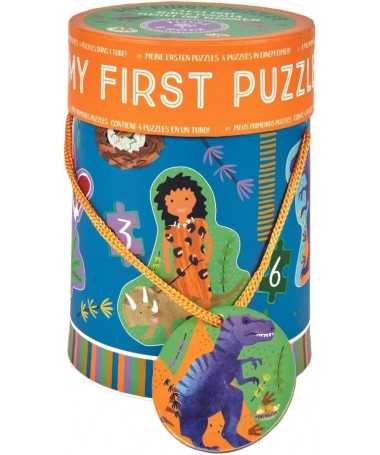 Mon premier puzzle en tube - Dino (3,4,6 et 8 pcs)