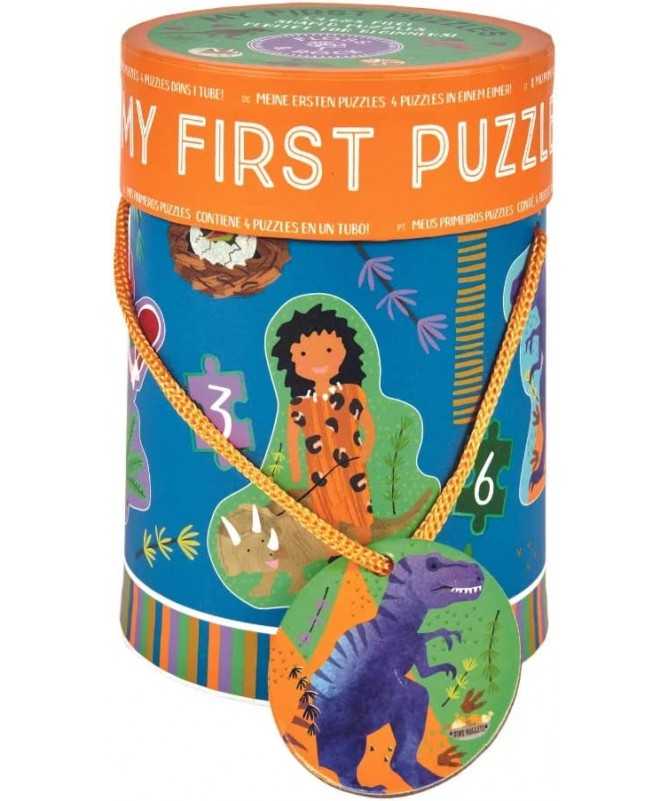 Mon premier puzzle en tube - Dino (3,4,6 et 8 pcs) Mon premier puzzle en tube - Dino (3,4,6 et 8 pcs)