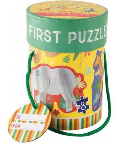 Mon premier puzzle en tube - Jungle (3,4,6 et 8 pcs)