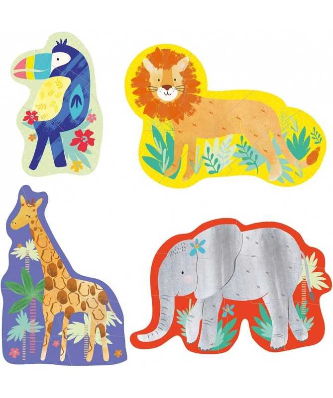 Mon premier puzzle en tube - Jungle (3,4,6 et 8 pcs) Mon premier puzzle en tube - Jungle (3,4,6 et 8 pcs)