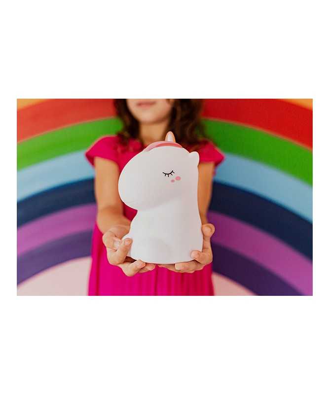 Veilleuse en silicone souple - Cosmo Licorne blanc Veilleuse en silicone souple - Cosmo Licorne blanc