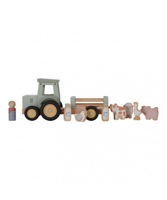 Tracteur avec remorque en bois FSC - Little Farm