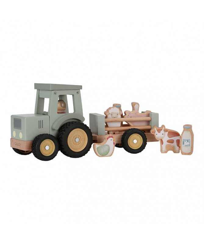 Tracteur avec remorque en bois FSC - Little Farm