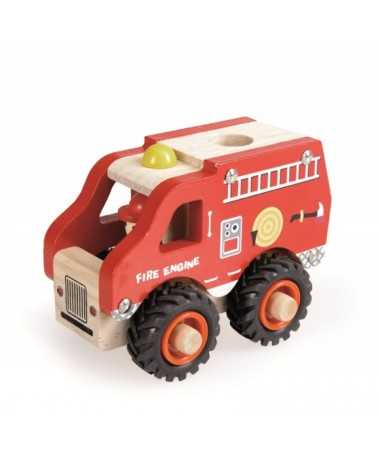 Camion de pompiers en bois