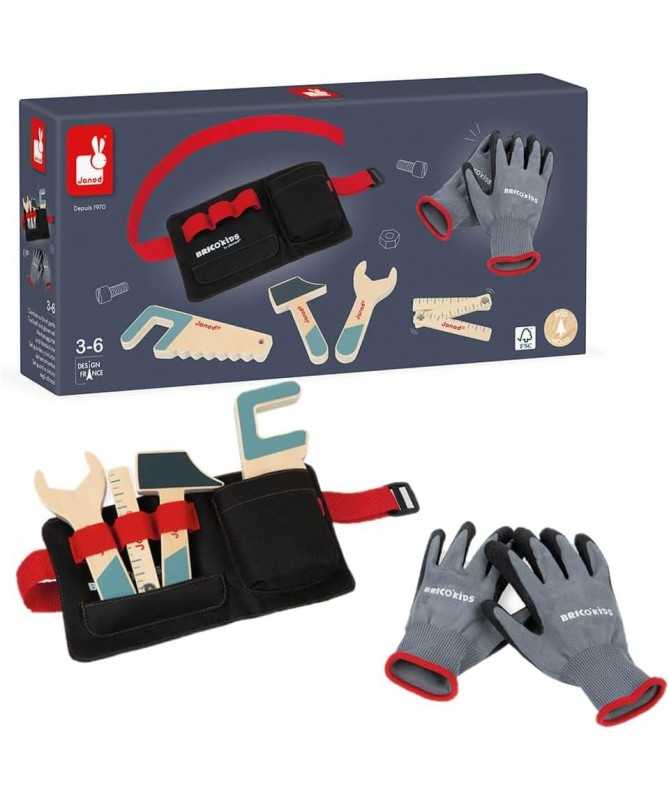 Ceinture outils & gants brico'kids